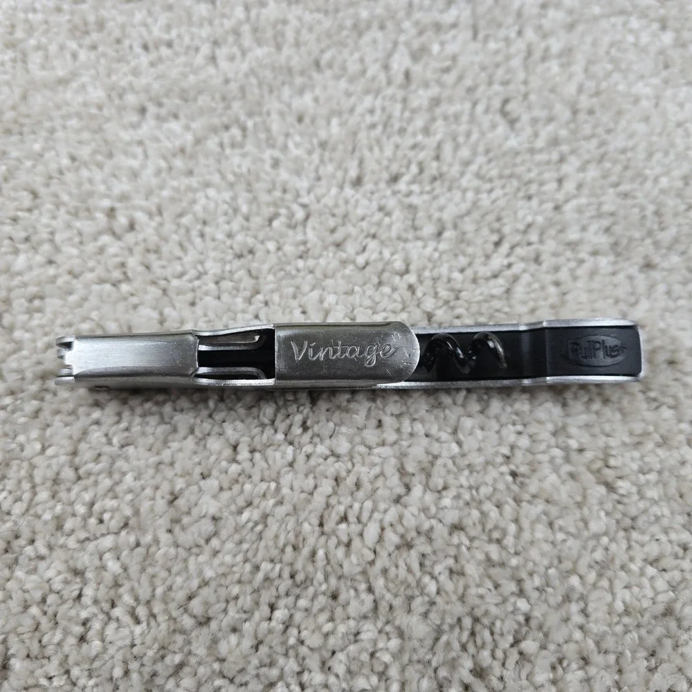 Pulltap's‎ Wine Opener Silver Vintage Pullplus Double Hinge Waiters Corkscrew